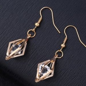 HOLLOW DESIGN DROP EARRINGS